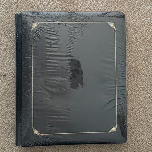 NEW Creative Memories 8.5x11 Album Black with Gold Border with Pages